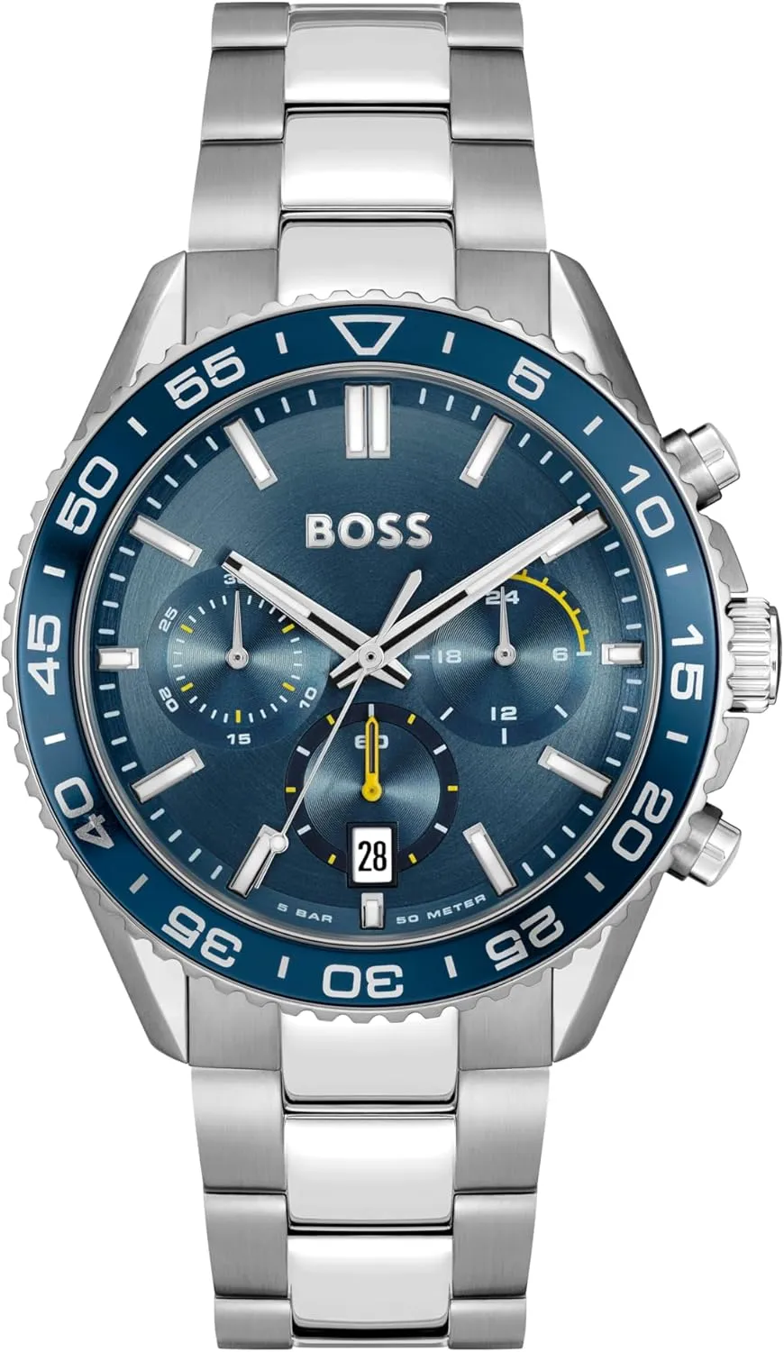 microbe chimpanzee silvery airborne Premium Fashion Quartz Chronograph Watch BOSS Men's 