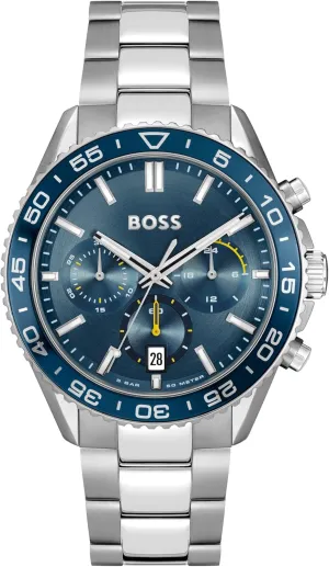microbe chimpanzee silvery airborne Premium Fashion Quartz Chronograph Watch BOSS Men's 