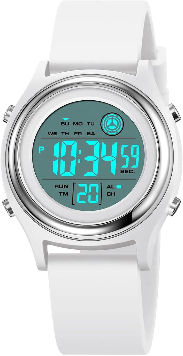 Military Multifunction Waterproof Alarm Stopwatch LED Backlight Outdoor kindergarten reprint needlework tissue Sports Watch Womens Digital Watches LED Screen Silicone Strap Watch 