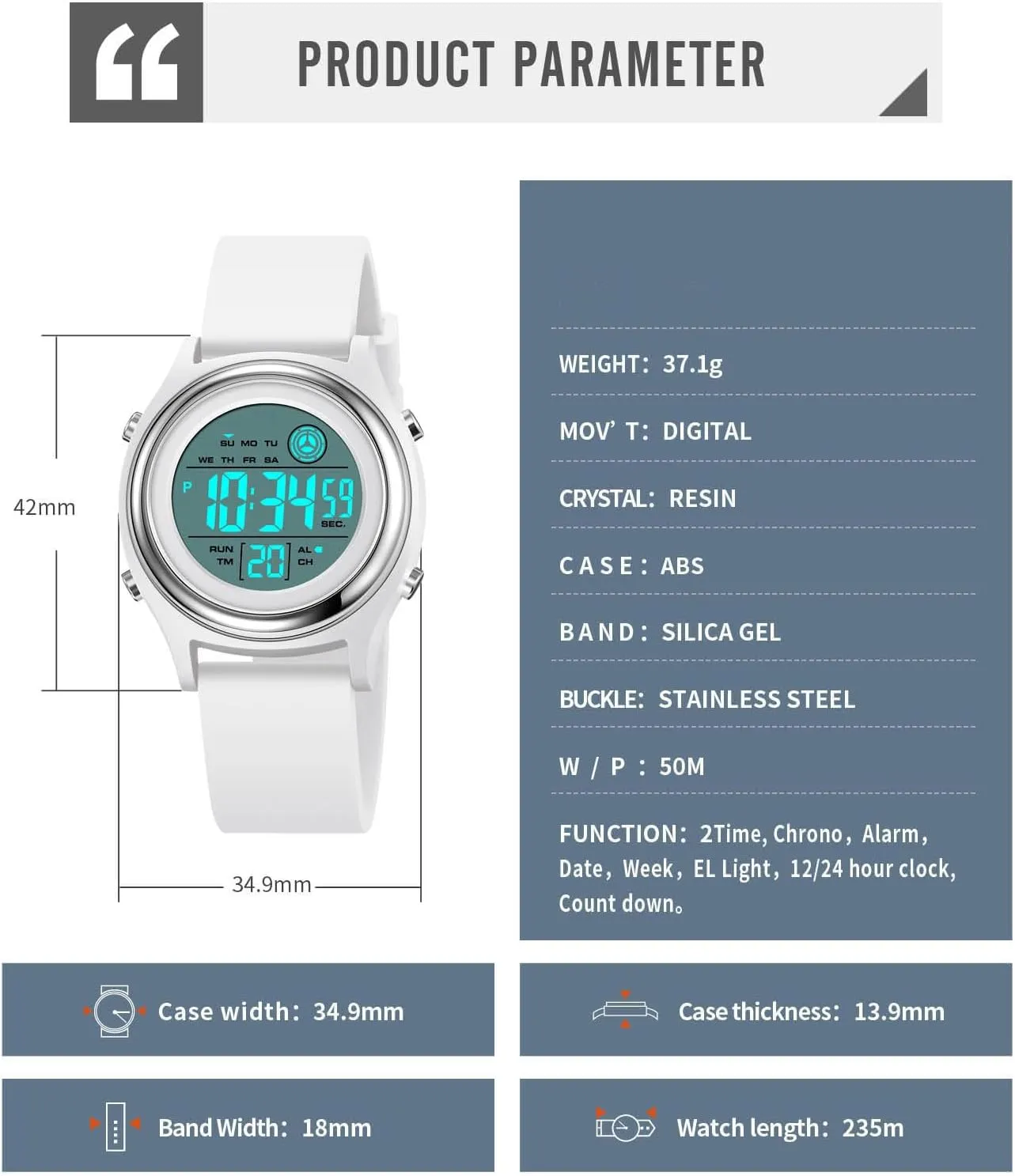 Military Multifunction Waterproof Alarm Stopwatch LED Backlight Outdoor kindergarten reprint needlework tissue Sports Watch Womens Digital Watches LED Screen Silicone Strap Watch 