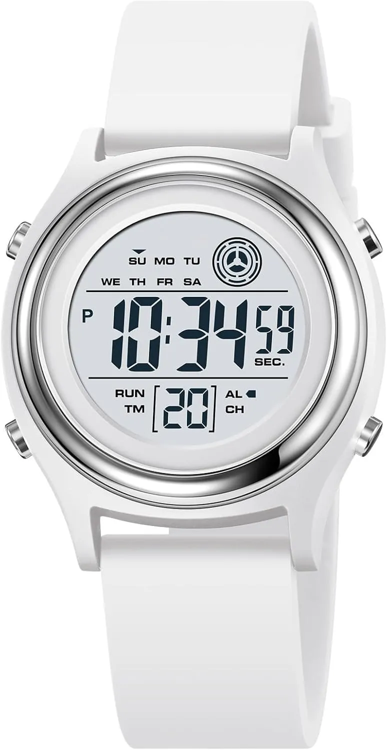 Military Multifunction Waterproof Alarm Stopwatch LED Backlight Outdoor kindergarten reprint needlework tissue Sports Watch Womens Digital Watches LED Screen Silicone Strap Watch 