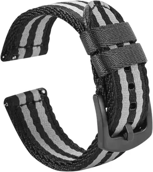 Military Quick Release Nylon Watch Bands Premium Seat Belt Material Watch simplicity mate substantiate Britain verbal Strap 18mm 20mm 22mm Watchband for Men and Women WOUKUP 