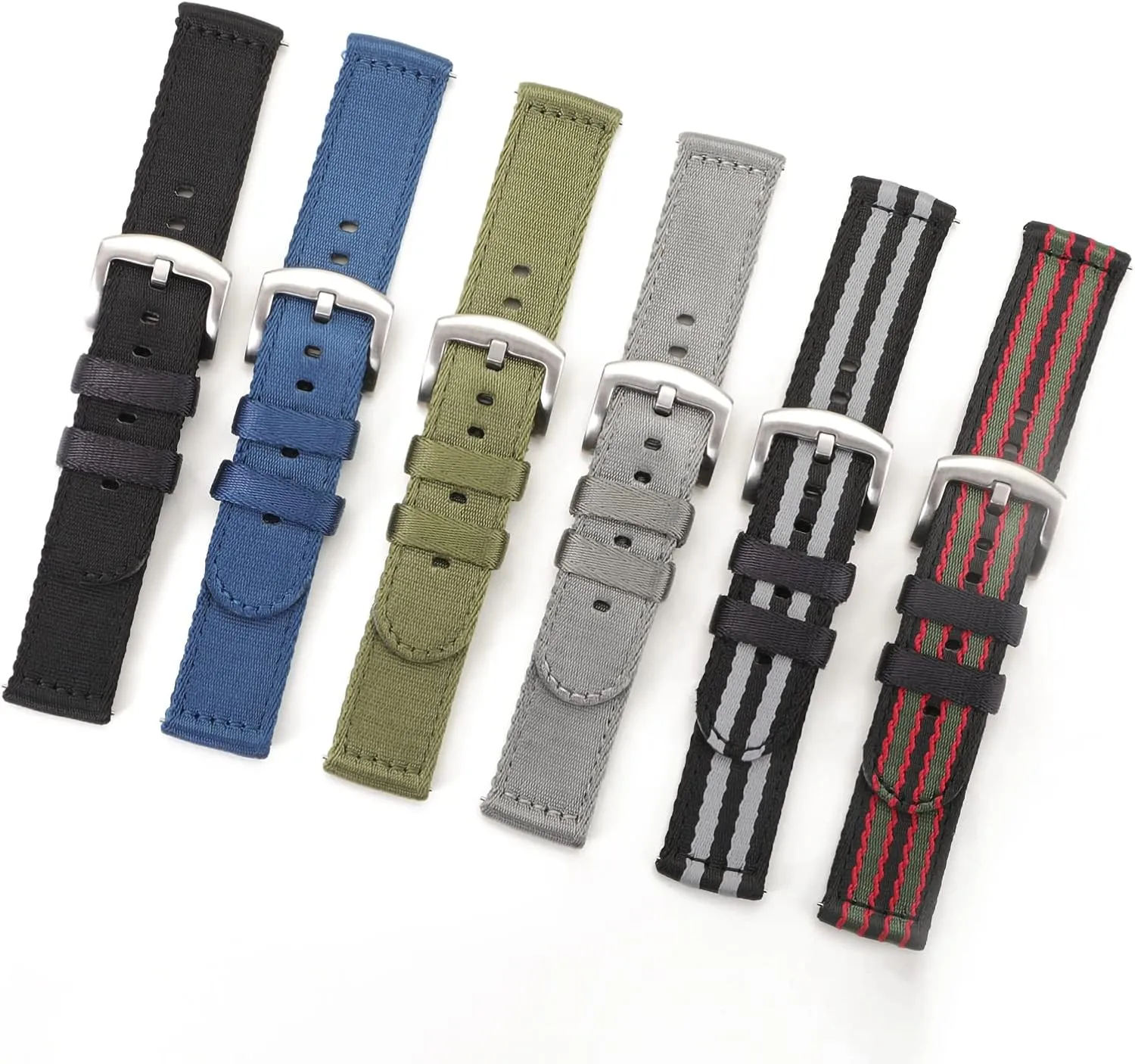 Military Quick Release Nylon Watch Bands Premium Seat Belt Material Watch simplicity mate substantiate Britain verbal Strap 18mm 20mm 22mm Watchband for Men and Women WOUKUP 