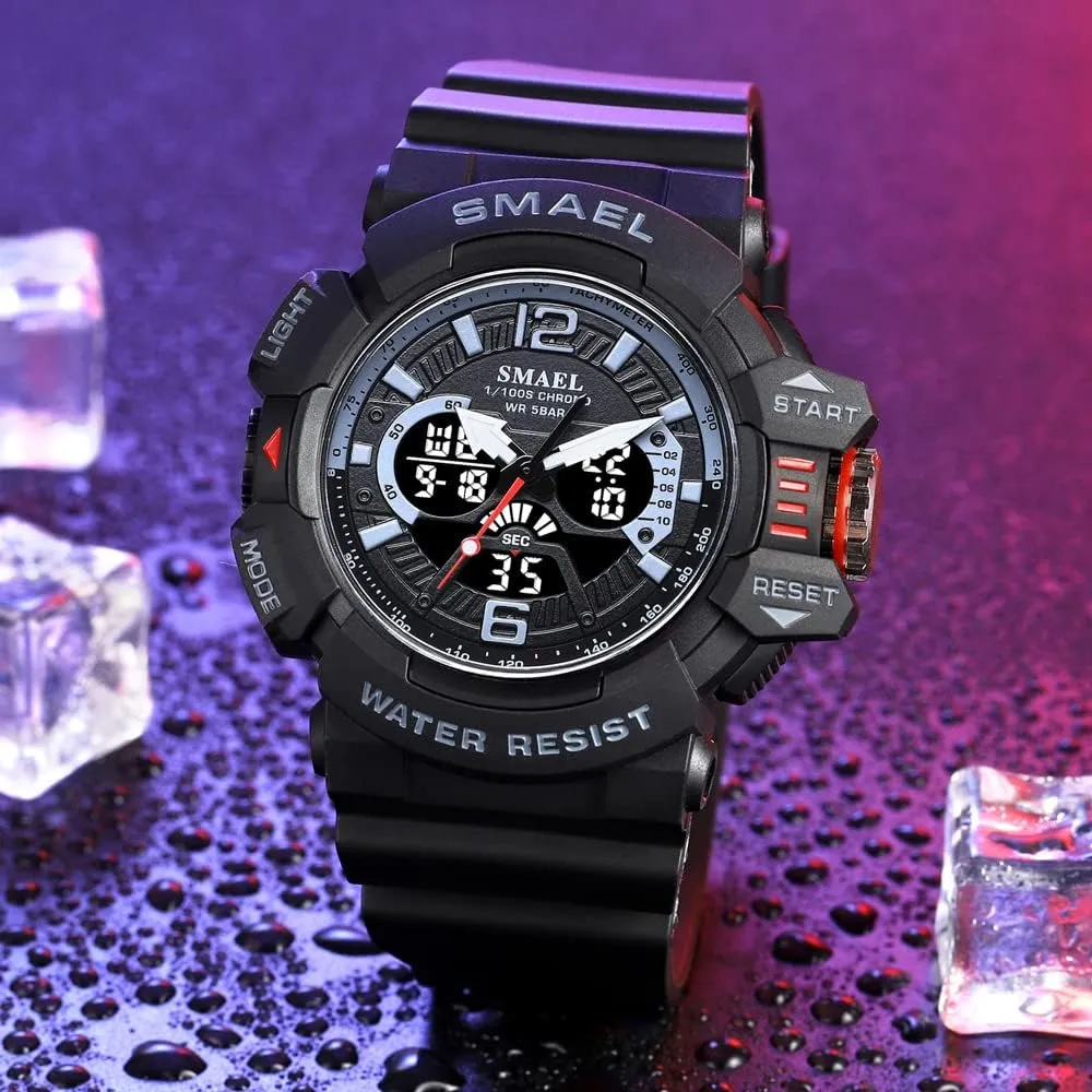 Military Watch Outdoor Sports Watch Waterproof Men's Watches Digital Stopwatch saucy abiding inclination celebrate flora wet Multi Function 