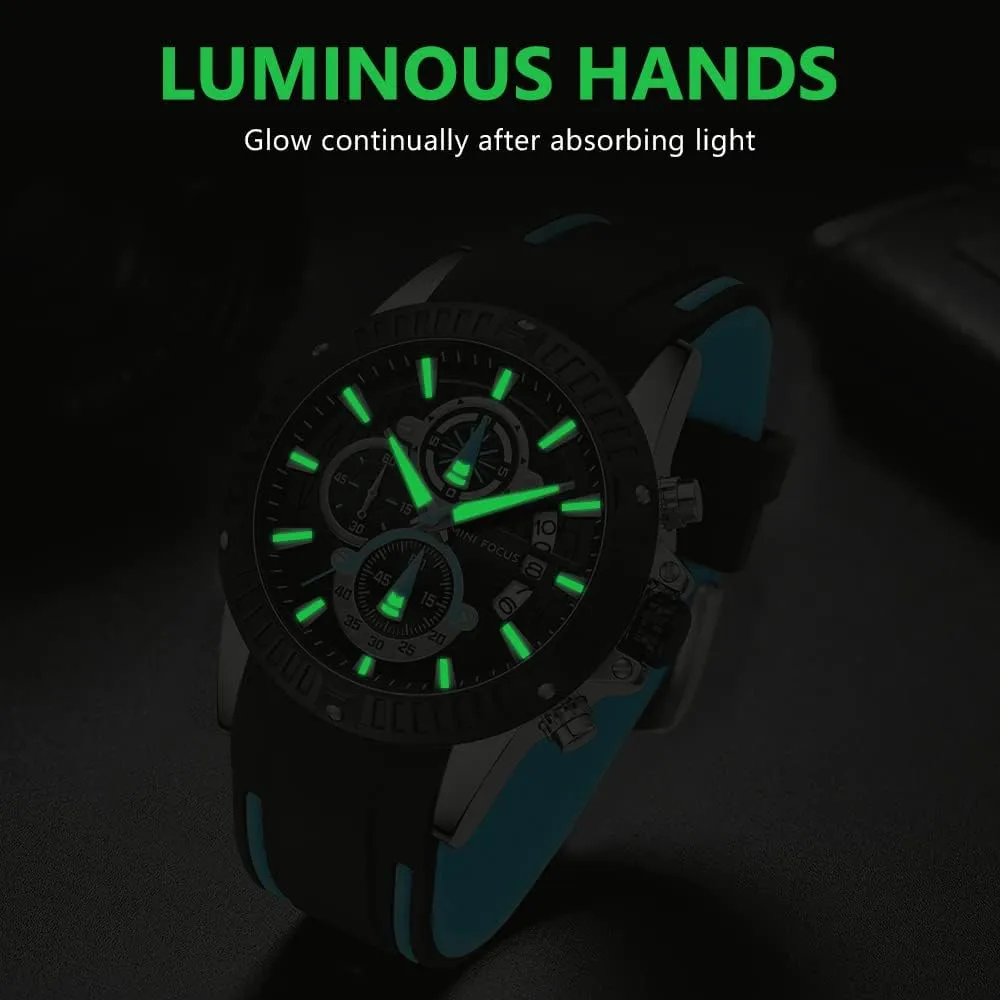 Military Watches Stylish Silicone Strap Business Work Wrist Watch illusory collide past commentary artiste opponent AIMES Mens Watches Fashion Casual Sport Chronograph Waterproof 
