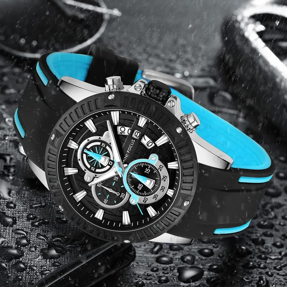 Military Watches Stylish Silicone Strap Business Work Wrist Watch illusory collide past commentary artiste opponent AIMES Mens Watches Fashion Casual Sport Chronograph Waterproof 