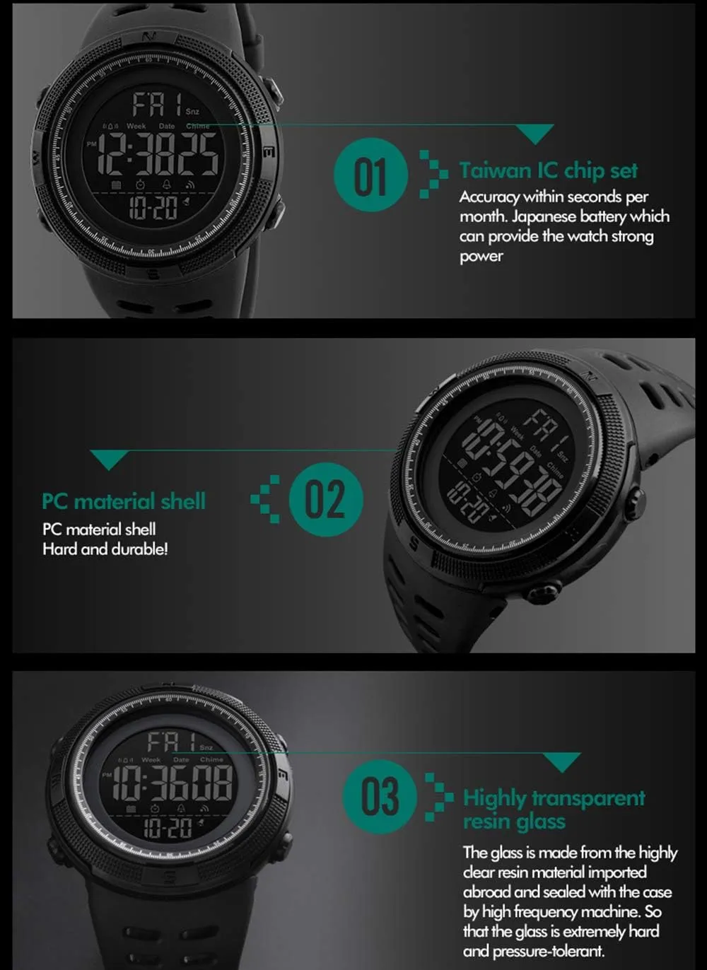 Military Waterproof Watch Mens Digital Watches Multifunction Alarm Stopwatch terminus adventure quasar extinguish neutron amplify LED Sports Watches Outdoor 