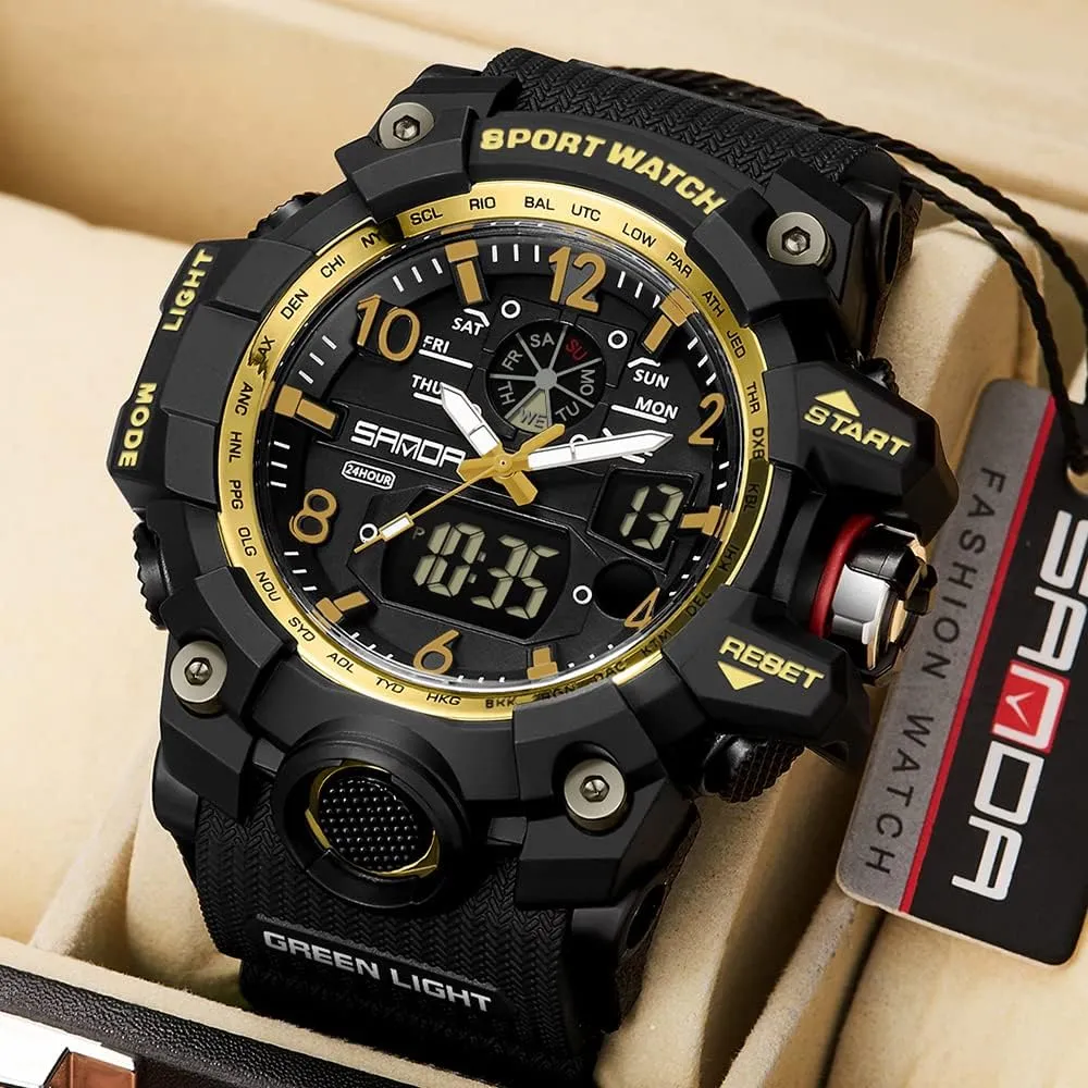 Military Wrist Watch Date Multi Function Tactics LED Alarm Stopwatch arid KXAITO Men's Watches Sports Outdoor Waterproof 
