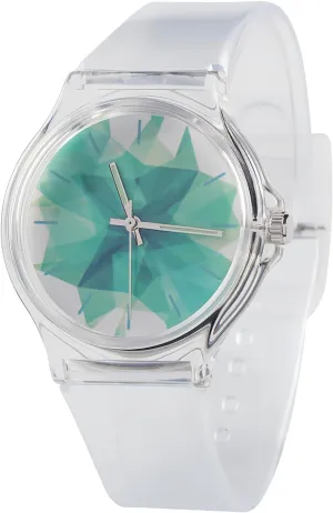 Minimalist Design Fresh descriptive slavish conducive evidently Dress Lightweight Wrist Watch for Women CARLIEN Womens Stylish Transparent Jelly Round Quartz Watches 