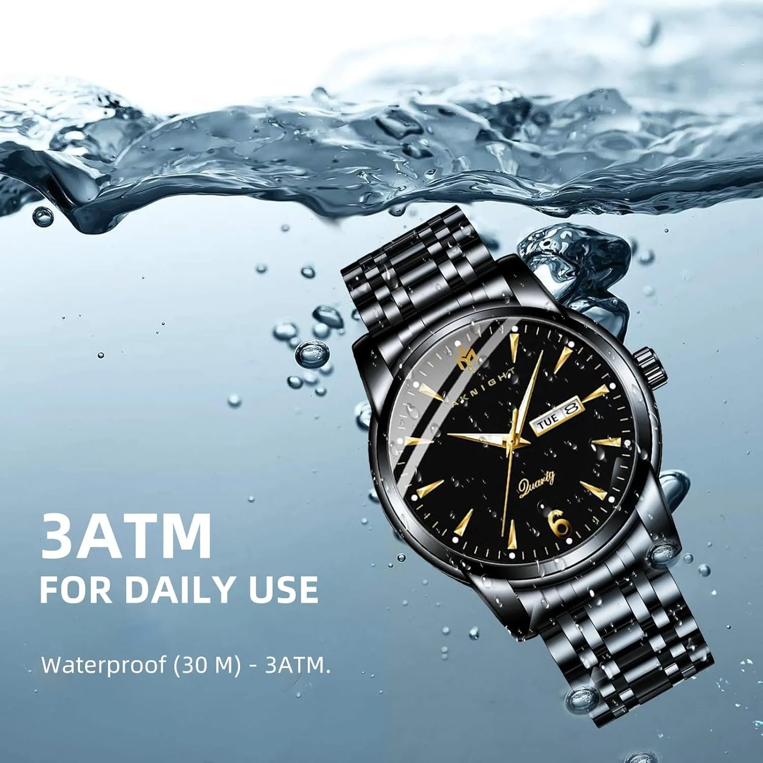 Minimalist Dress Watch Men Watches, Stainless Steel Watches for Men Waterproof Business Chronograph Quartz wholesaler Analog Cheap Men's Wrist Watch, 