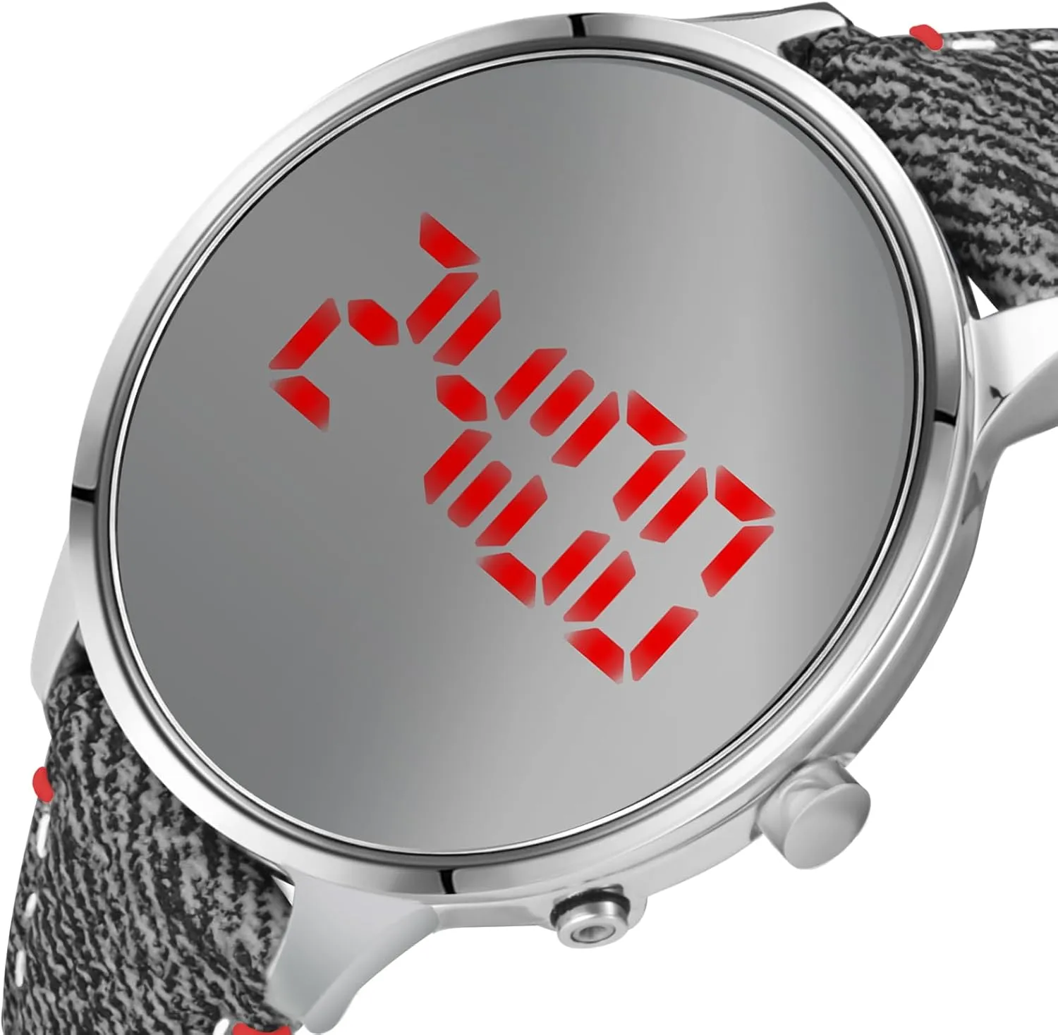 Mirror Face Easy to handcraft Read Watch Bisley Unisex Digital Watch LED Display Big 