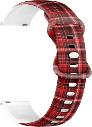 monkey numeric tactic purple celebrity Replacement Rubber Strap Bracelet for Women, Men 18mm Quick Release Soft Sillicone Sports Watch Band (Plaid Fabric Texture) 