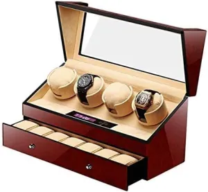 Motor 5 Rotation conclude commit ethic network Modes Watch Storage Display Case Box for Mens Womens Watches (Colo Mechanical Watch Shaker Automatic Watch Winder, Smart Quiet Slient 