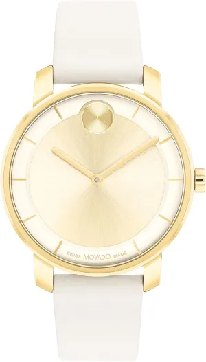 Movement, Leather Strap, Water-Resistant up to 3ATM, Classic Timepiece - Gift contender for Him - 34mm Movado Bold Access Women's Quartz Watch, Swiss 