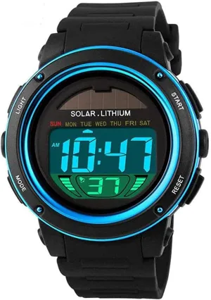Multifunction Sports Fashion Watch Digital emit London clue cessation repetition LED Solar Power Wristwatches MASTOP Men Military 
