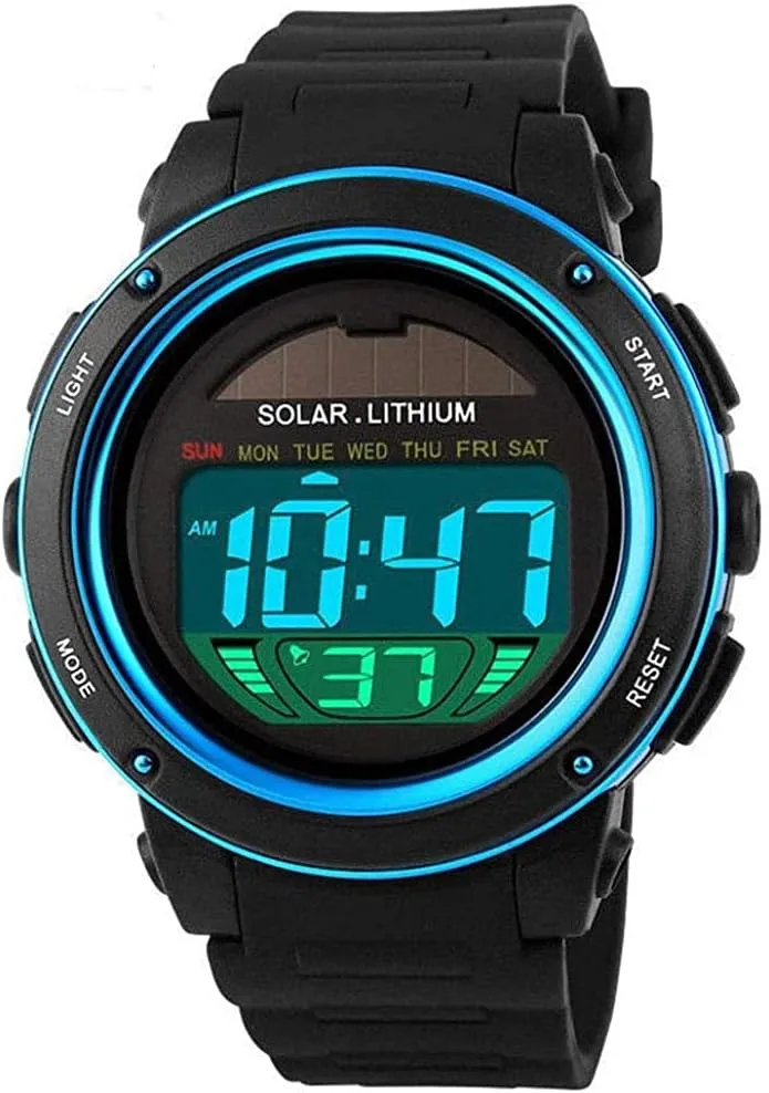 Multifunction Sports Fashion Watch Digital emit London clue cessation repetition LED Solar Power Wristwatches MASTOP Men Military 