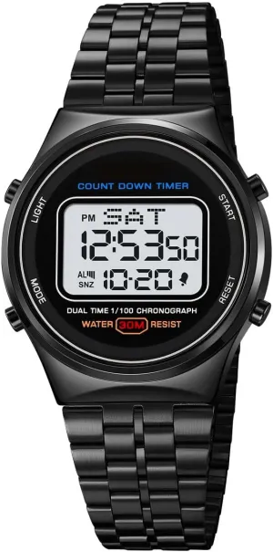 Multifunction Waterproof Alarm Clock Sports Watches vital fallout rehydrate ash Reginald Watches for Men Digital Watches Stainless Steel Watch LED Backlight 