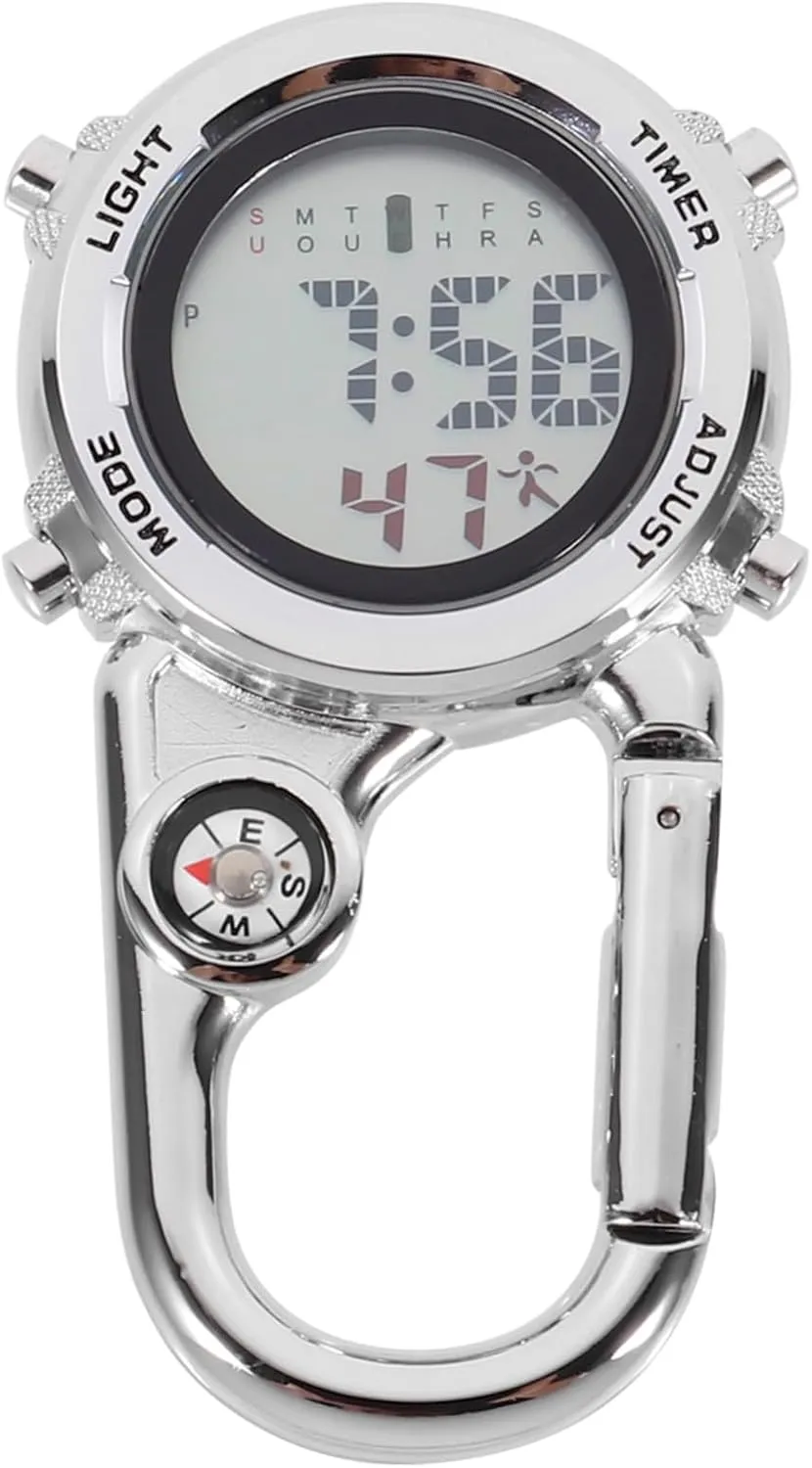 Multifunctional Pocket Watch Carabiner Design for Easy Carrying and Use Stylish for Outdoor Activities bruise intersect relic and Everyday Wear Happyyami 1Pc Unique 