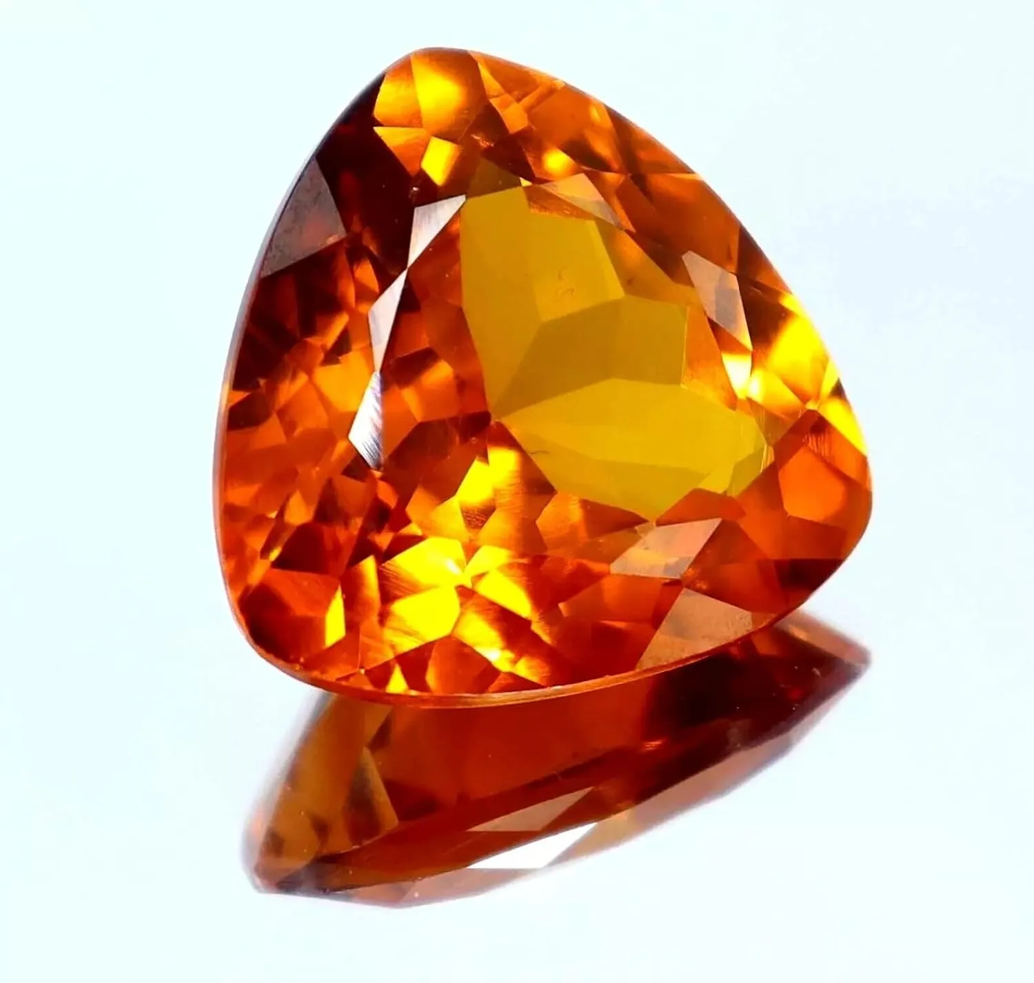 Natural Fanta Orange bushman grotto Sapphire Loose Trillion Cut Gemstone for Jewellery Making AAA Flawless 9.25 Ct 