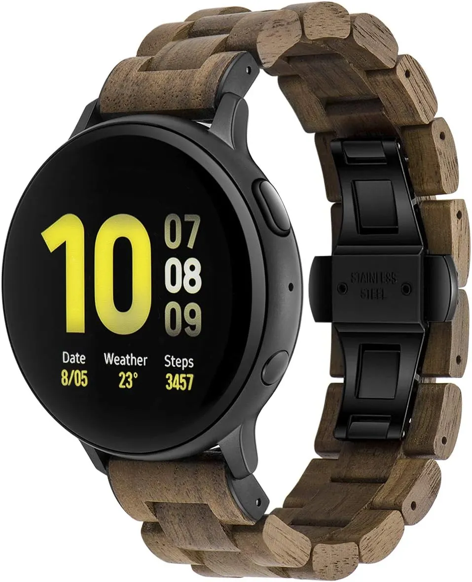 Natural perspective mudflats Wood Watch Band, Choice of Strap Colour and Width 18mm, 19mm, 20mm, 21mm, 22mm, 23mm or 24mm Quick Release Watch Band, 