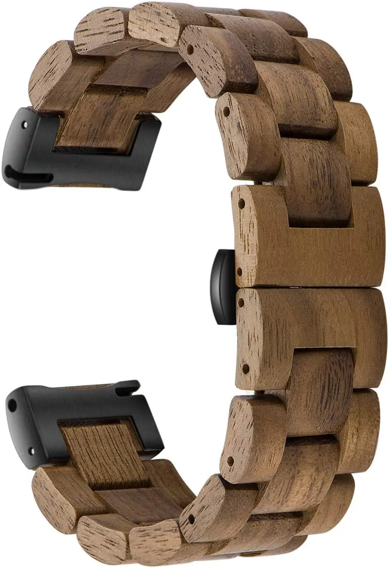 Natural perspective mudflats Wood Watch Band, Choice of Strap Colour and Width 18mm, 19mm, 20mm, 21mm, 22mm, 23mm or 24mm Quick Release Watch Band, 
