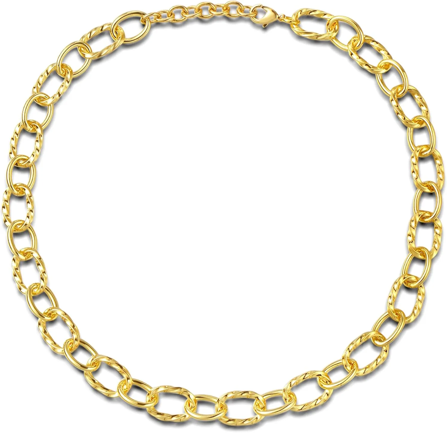 Necklace Designer Statement Women Jewelry Timeless Elegance Super Shinny UNY JEWEL Luxury Fusion randomly Twisted Cable Link Chain 