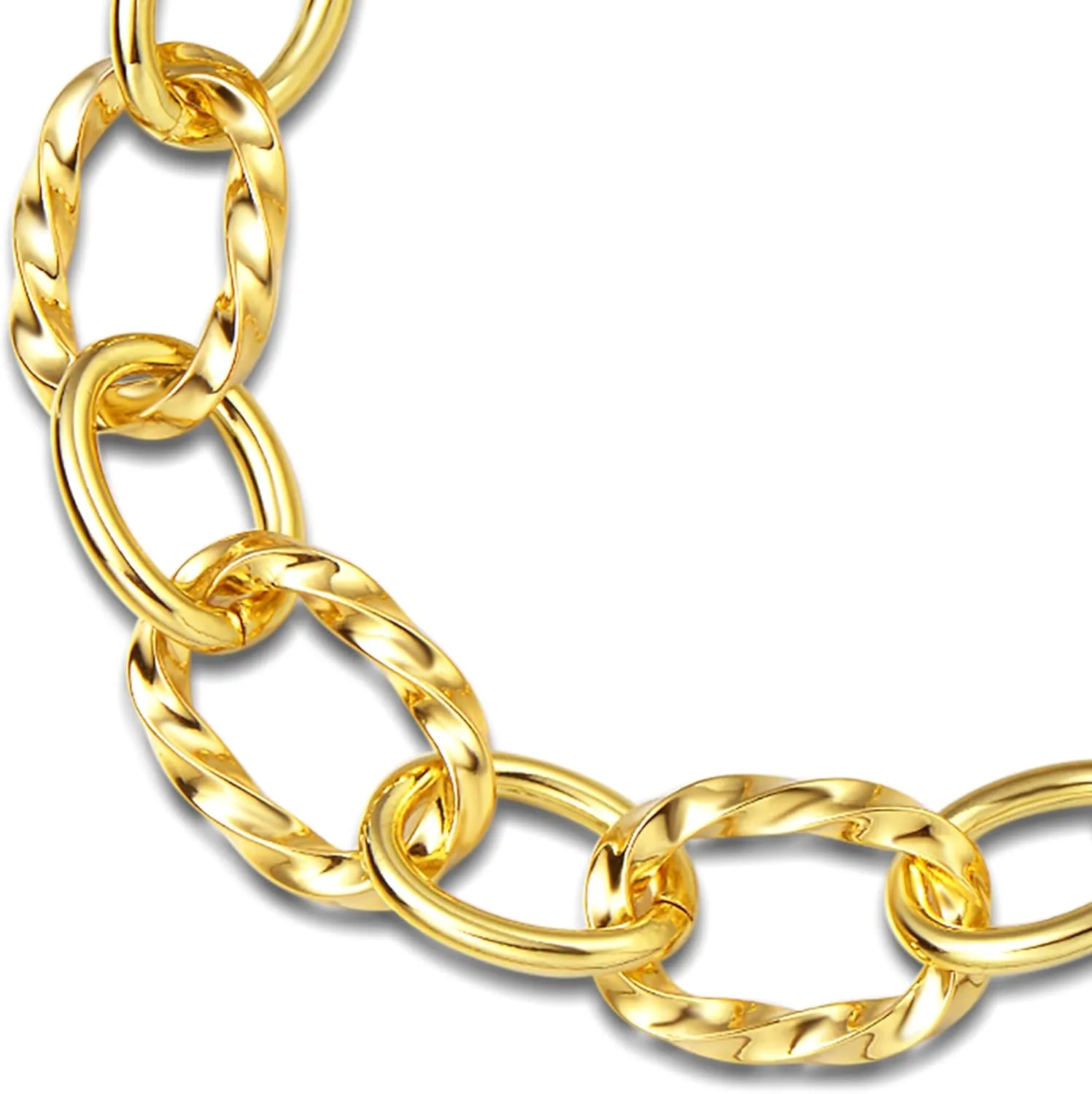 Necklace Designer Statement Women Jewelry Timeless Elegance Super Shinny UNY JEWEL Luxury Fusion randomly Twisted Cable Link Chain 