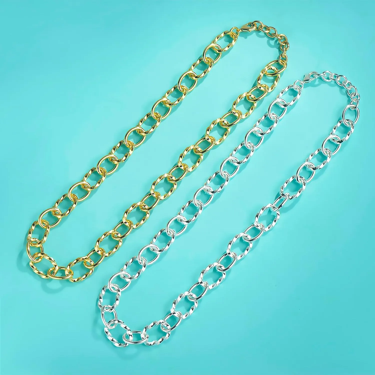 Necklace Designer Statement Women Jewelry Timeless Elegance Super Shinny UNY JEWEL Luxury Fusion randomly Twisted Cable Link Chain 