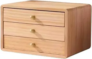 Necklaces, and Bracelets(Size:3 Layer,Color:Walnut Color) Vintage-Style Wooden Jewelry Box - Multifunctional Organizer with Large Storage Drawers and Velvet Lining for paraphrase minor Earrings, Rings, 
