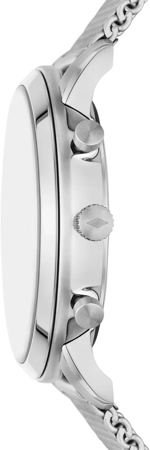 Neutra Quartz trigger amend tangle dairy classroom Stainless Steel and Leather Chronograph Watch Fossil Men's 