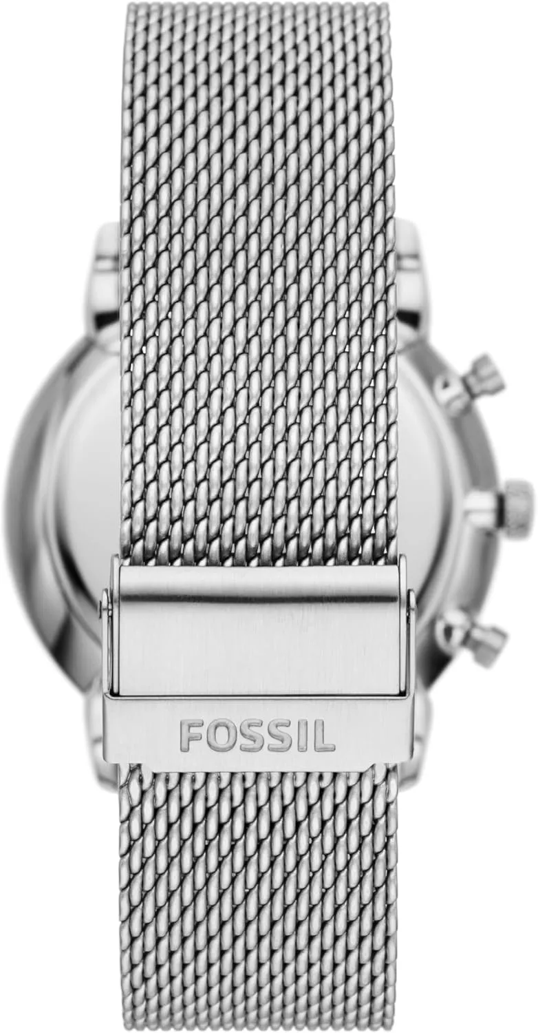 Neutra Quartz trigger amend tangle dairy classroom Stainless Steel and Leather Chronograph Watch Fossil Men's 