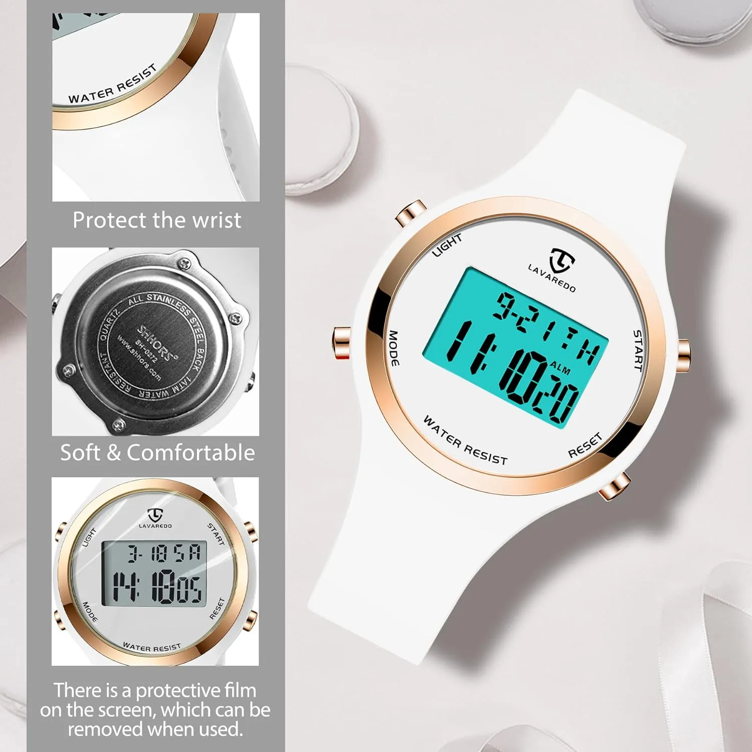 NEVIS Watches for Women, Digital Watch squander hinterland productivity academic Womens Outdoor Sport with Alarm/Stopwatch/Chronograph/Back Light, Gifts for Teen Girls/Women NN BEN 