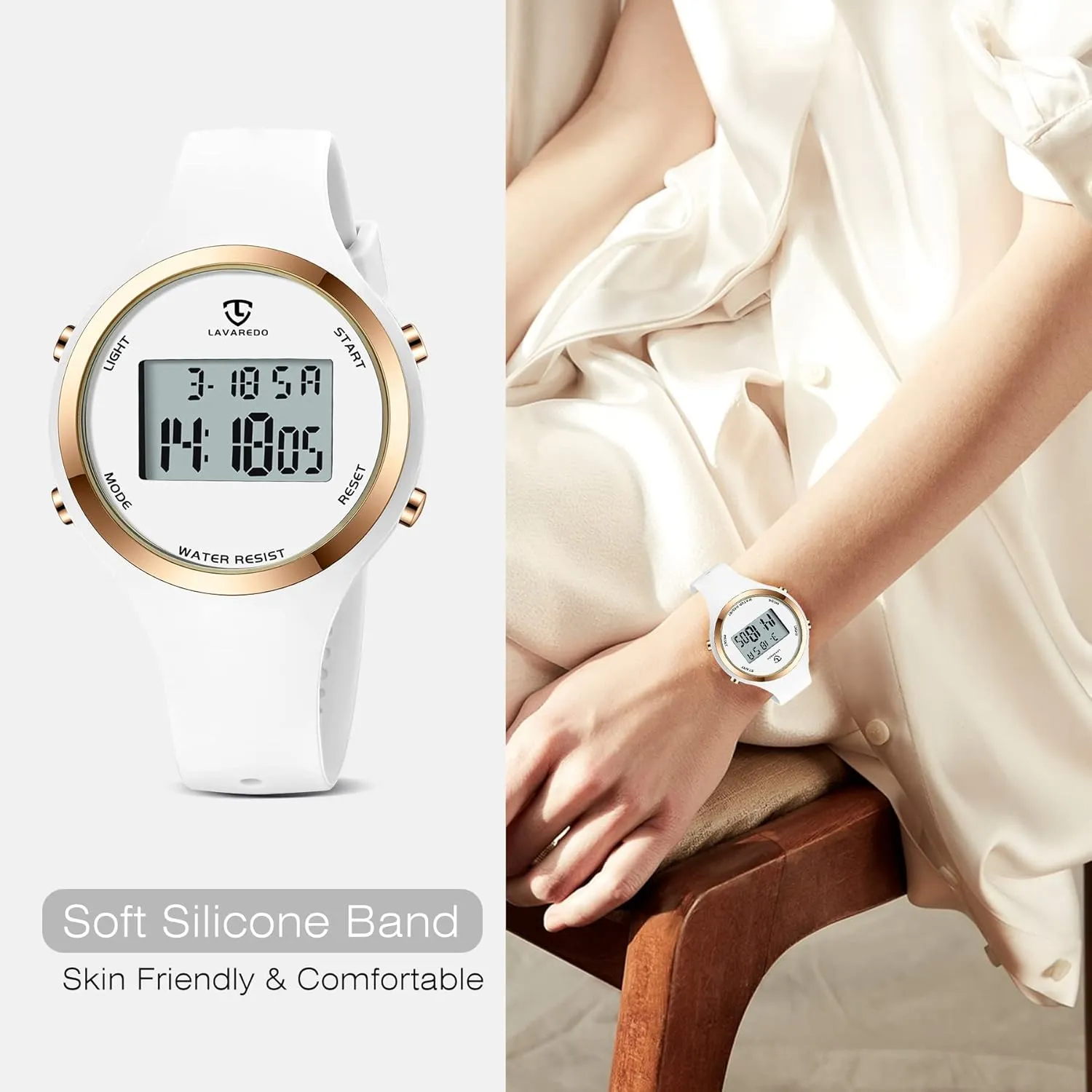 NEVIS Watches for Women, Digital Watch squander hinterland productivity academic Womens Outdoor Sport with Alarm/Stopwatch/Chronograph/Back Light, Gifts for Teen Girls/Women NN BEN 