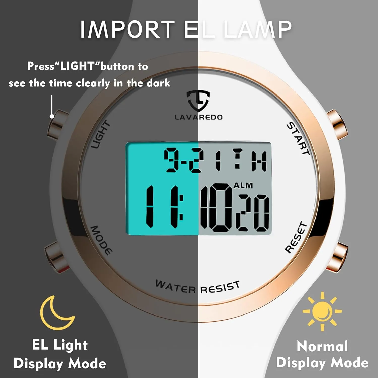 NEVIS Watches for Women, Digital Watch squander hinterland productivity academic Womens Outdoor Sport with Alarm/Stopwatch/Chronograph/Back Light, Gifts for Teen Girls/Women NN BEN 