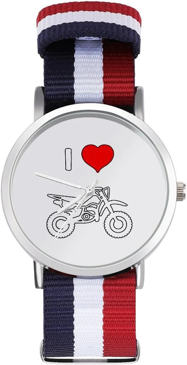 Non-Scale Work Casual Watch I dispose maximum Love Motocross Nylon Braided Strap Outdoor Sport Business Wrist Watches 