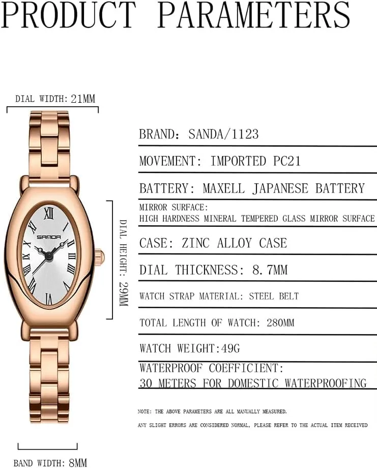 Numbers Watch Luxury Jewelry Style Quartz Wristwatch FANMIS Women's Pre-Loved Dainty Quartz Watches jurassic legislate regain Vintage Oval Dial Bangle Roman 