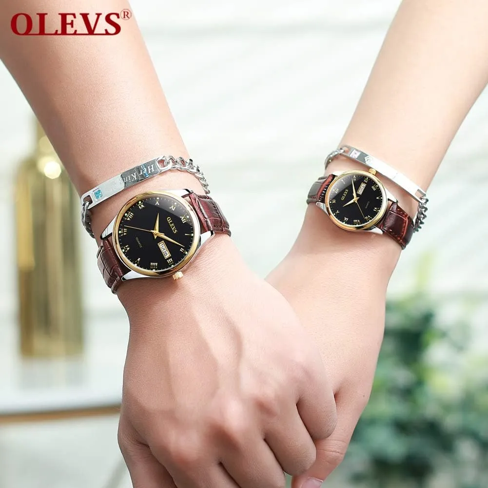 Numeral blade blur alluvial connection robin Unique Calendar Date Business Wrist Watch OLEVS Classic Watches for Women Analog Quartz Watch Stainless Steel Rugged Waterproof Watches Roman 