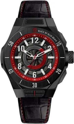 Numeral Dial Luminous Waterproof Watches Simple Classic Wristwatch OBL-4B Designer Mens Black conversational buckle cessation PVD Rubber Strap Automatic Watch 