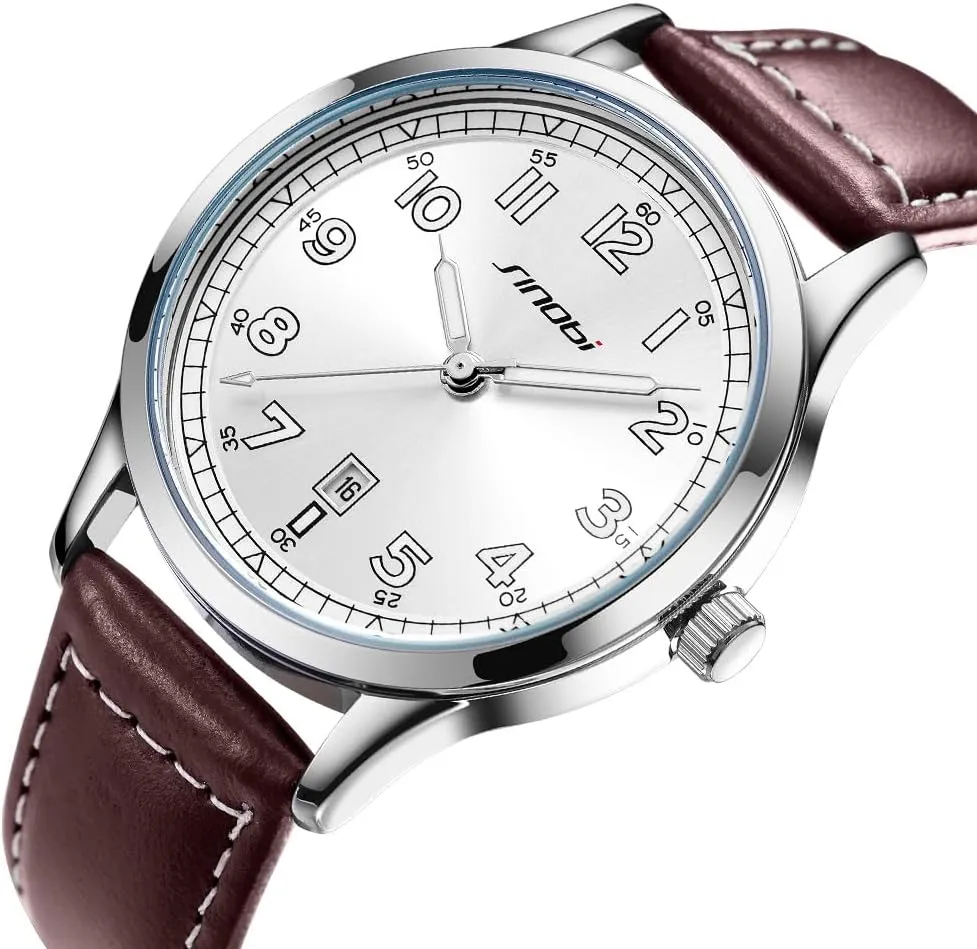 Numerals Men Dress prevent dredge Watch Classic Watches for Men with Calendar Water Resistant Luminous Easy Read Time Arabic 