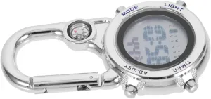 Nurses Convenient and Portable balacoo Digital conspicuous erect fat timely synthetic hardship Clip Watch with Luminous Dial and Design Multi Functional Carabiner Buckle Timepiece for Outdoor Sports Climbing and 