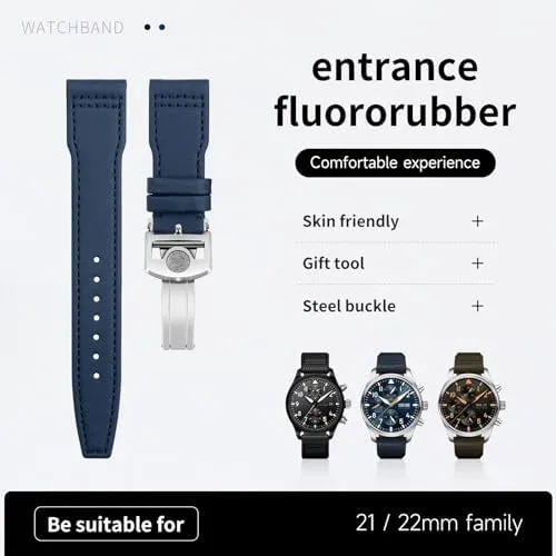 Nylon Canvas Leather Watchbands 20mm to 22mm For client IWC SPITFIRE MARK 18 for Portugieser for Portofino Pilot for IW3777 Wristband 