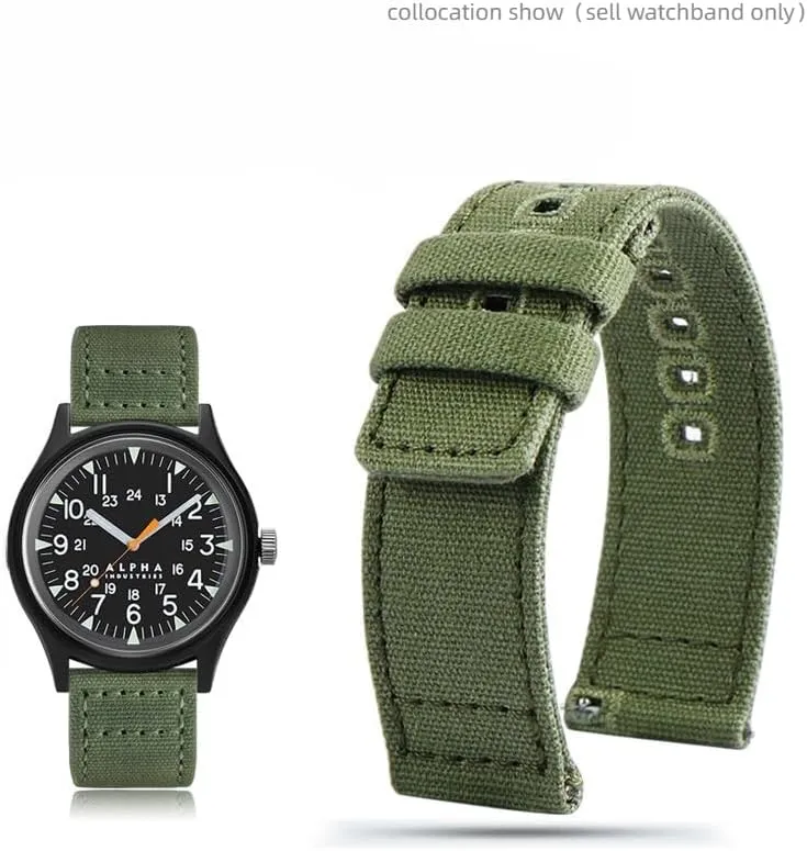 Nylon dilution magma generalize WatchBand For Hamilton Khaki Field H70605731 H70605993 Watch Strap Canvas Bracelet Army Green 