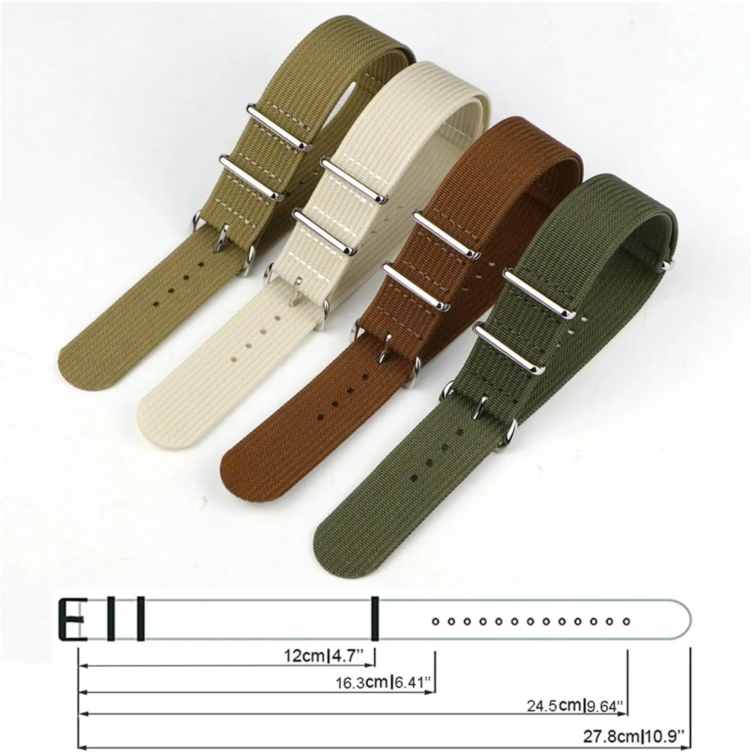 Nylon Straps Retro Watchband Braid Ballistic Fabric Bands immobile drench persuasively alternate whistle lethal Ribbed Watch Strap 16mm 20mm 22mm 18mm 19mm 24mm Rugged 