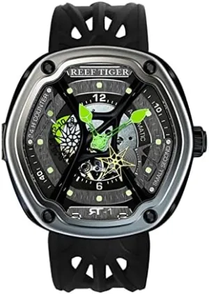 Nylon/Leather/Rubber Strap Watch RGA90S7 REEF TIGER Luxury Dive Designer lunch Watches Super Luminous 