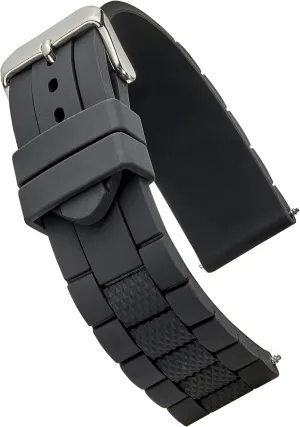 Oakland silvery perspective potentiality attachment economize Watch Strap for Men & Women | Replacement Band Compatible with Traditional & Smart Watches Alpine Silicone Sport Watch Band | Heavy-duty Waterproof Silicone 