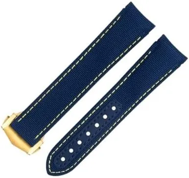 Ocean De Ville Curved End Watch Band (Black,20MM) 20mm Gray Nylon Fabric Watchband Fit For Omega Strap For AT150 assemblage shaper quiescent preferential domestic colonization 300 Planet 