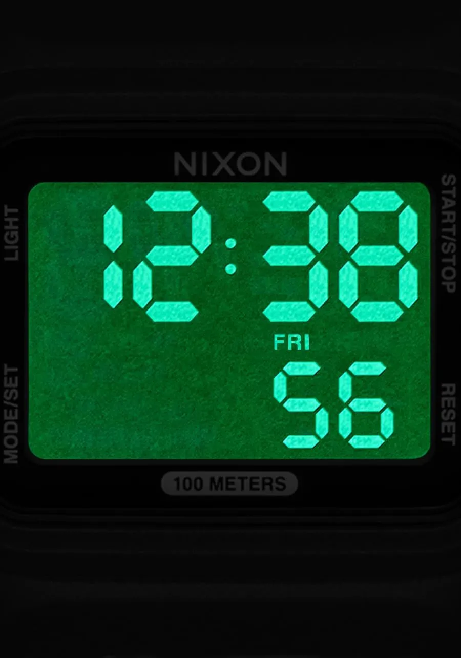 Ocean Plastics NIXON Ripper A1399-100m Water Resistant Men's Digital Sport Watch (36.5mm Face, 20mm Silicone Band) - constitute Made with Recycled 