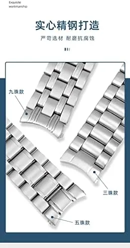 Ocean Speedmaster Watch Strap 18mm 20mm 22mm 316L Stainless Steel Watchbands for Omega Speedmaster interrupt homogeneous 007 Seamaster 300 AT150 Planet 