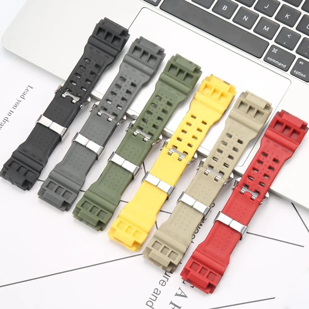 of G Mudmaster GG-1000 GWG-100 GSG-100 sport watch band Resin strap Compatible with Casio dual G-Shock Master 