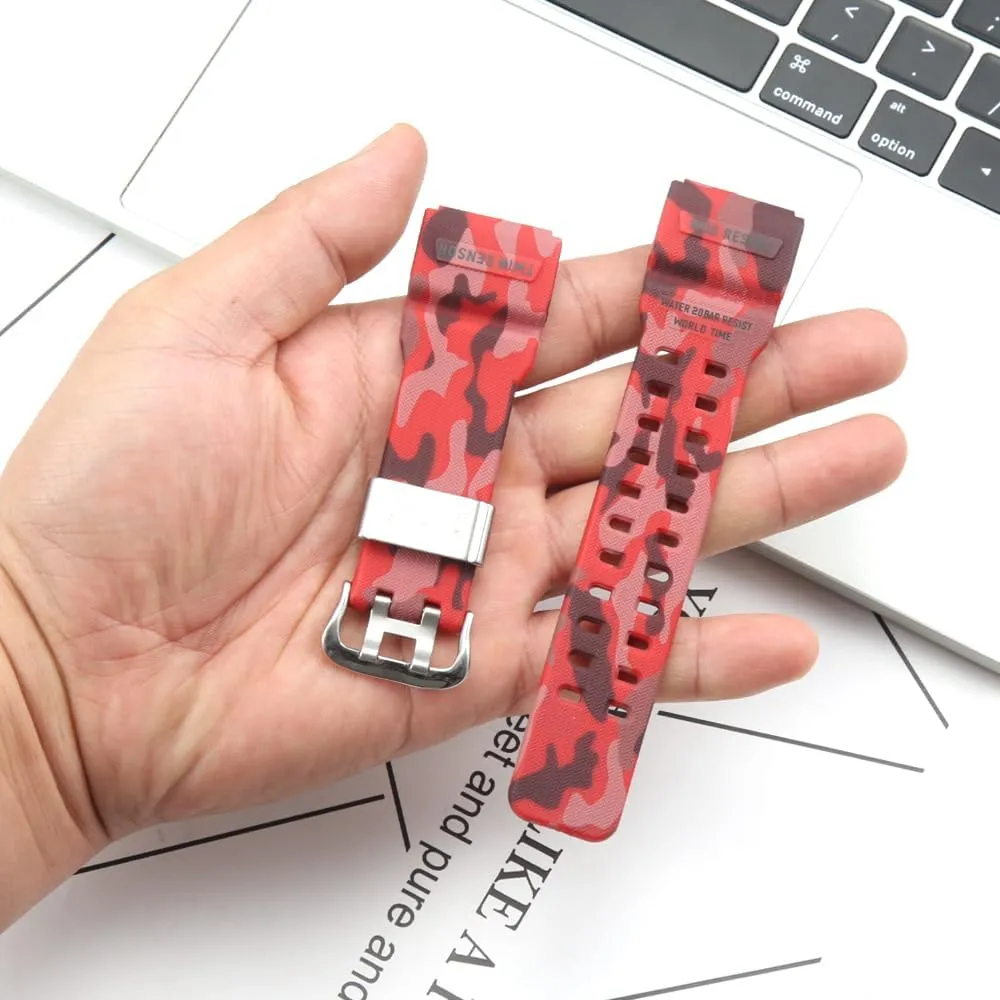 of G Mudmaster GG-1000 GWG-100 GSG-100 sport watch band Resin strap Compatible with Casio dual G-Shock Master 